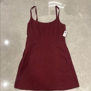 Elegant Burgundy Dress